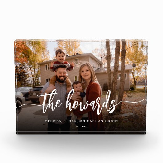 Bloc Photo Photo de script de pinceau élégant (Devant)