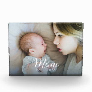 Bloc Photo Photo de script moderne personnalisé pour maman
