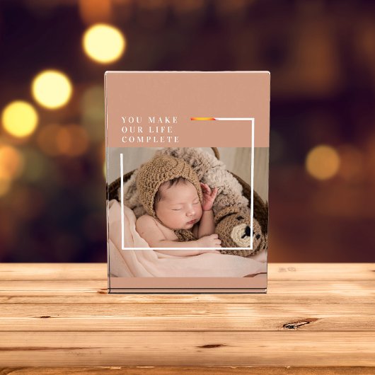 Bloc Photo Photo du bébé moderne | You Make My Life Complete 