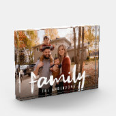 Bloc Photo Photo du script de pinceau de la famille (Gauche)