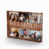Bloc Photo Photo En Bloc De Verre Soeurs Soul Texture En Bois (Droite)