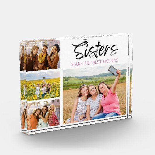 Bloc Photo Photo En verre Les soeurs font les meilleurs amis (Gauche)