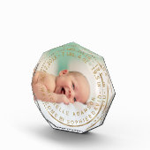 Bloc Photo Photo Gold Faire-part de naissance Keepsaké Gemsto (Droite)