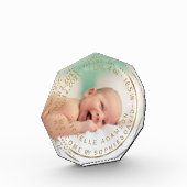 Bloc Photo Photo Gold Faire-part de naissance Keepsaké Gemsto (Gauche)