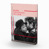 Bloc Photo Photo moderne | Cadeau de Valentines Rouge et Rose (Droite)