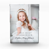 Bloc Photo Photo moderne de la première communion de fille (Devant)