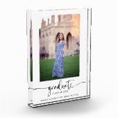 Bloc Photo Photo Moderne Elégant Script Graduation (Gauche)