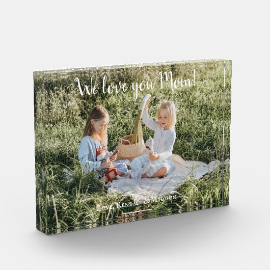 Bloc Photo Photo moderne We Love you Mom Block (Gauche)