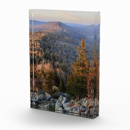 Bloc Photo photo of a mountainous autumn forest, mountains, p (Droite)