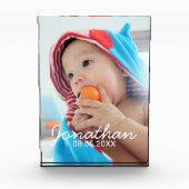 Bloc Photo Photo personnalisée avec nom et date (Devant)