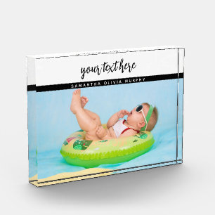 Bloc Photo Photo personnalisée Baby Love & Name Memories