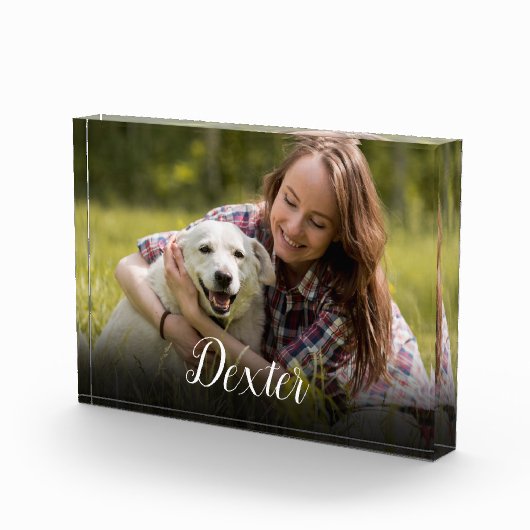 Bloc Photo Photo pour animaux de compagnie de script moderne (Droite)