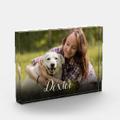 Bloc Photo Photo pour animaux de compagnie de script moderne (Gauche)