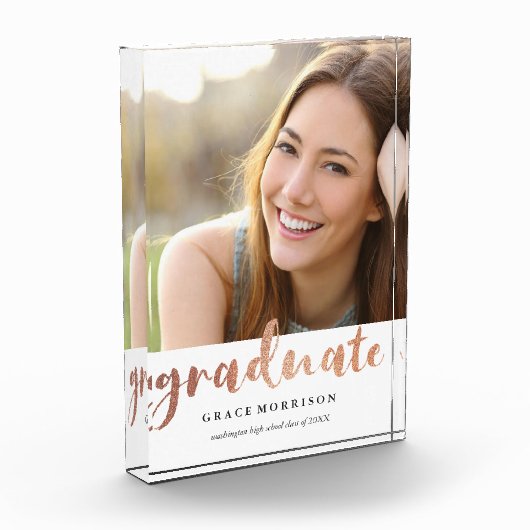 Bloc Photo Photo Rose tendance Gold Graduation (Gauche)