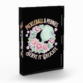 Bloc Photo Pickleball And Peonies Serve It Delicate (Gauche)