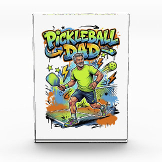 Bloc Photo Pickleball Dad Graffiti Paddle Sport Art