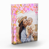 Bloc Photo Pink et Orange Boho Fleur sauvage Maman (Gauche)