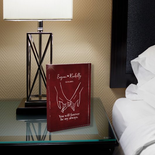 Bloc Photo Pinky Promise Couple's Names Romantic Photo Block