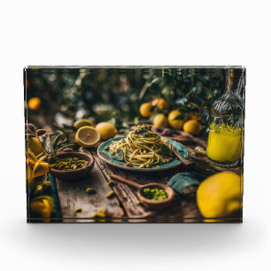 Bloc Photo Pistache sicilienne Pesto Spaghetti à Orchard