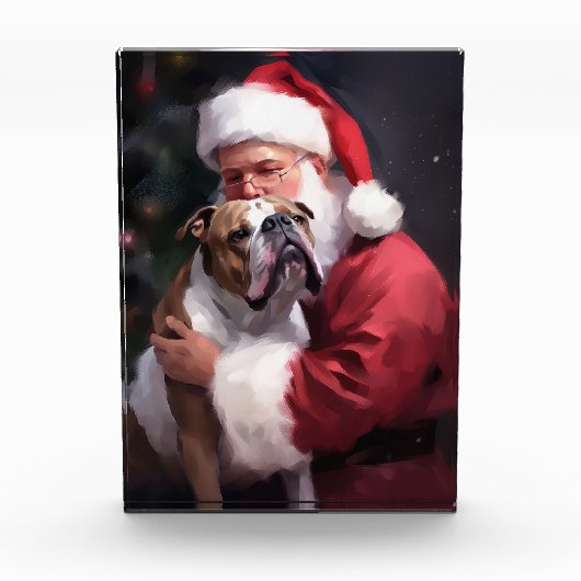 Bloc Photo Pitbull avec Noël Festif du Père Noël (Devant)
