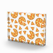 Bloc Photo Pizza et tranches de cool motif sur blanc (Droite)