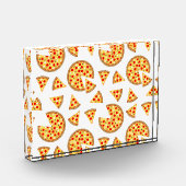Bloc Photo Pizza et tranches de cool motif sur blanc (Gauche)