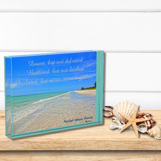 Bloc Photo Plage de l'île de Sanibel Floride Pré-ouragan Ian