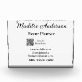 Bloc Photo Planificateur d'événements ajouter nom Q R code dé (Devant)