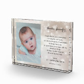 Bloc Photo Poème de baptême de la mère sur les étoiles (Droite)