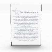 Bloc Photo Poème Starfish, histoire Starfish, cadeau Foster m (Devant)
