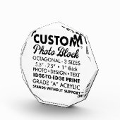 Bloc Photo Poids photo octogonal personnalisé (Droite)