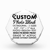 Bloc Photo Poids photo octogonal personnalisé (Devant)