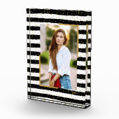 Bloc Photo Points d'or Black White Stripes (Droite)