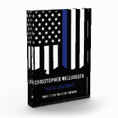 Bloc Photo Police de la ligne bleue mince (Gauche)