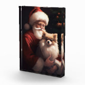 Bloc Photo Poméranien avec Noël Festif du Père Noël (Droite)