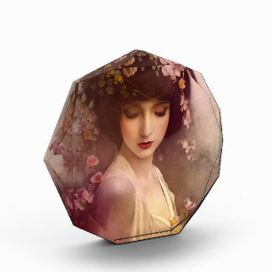 Bloc Photo Portrait de style vintage de la belle Florale femm