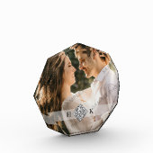 Bloc Photo Portrait mariage | Code QR du monogramme (Gauche)