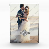 Bloc Photo Portrait mariage | Code QR du monogramme (Devant)