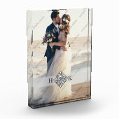 Bloc Photo Portrait mariage | Code QR du monogramme (Gauche)