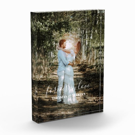 Bloc Photo Portrait Mariage personnalisé Calligraphie moderne (Gauche)