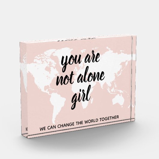 Bloc Photo Positif Vous N'Êtes Pas Seul Citation Motivation F (Gauche)