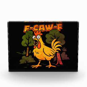 Bloc Photo Poulet drôle design – F-Caw-F Dessin Animé Animal