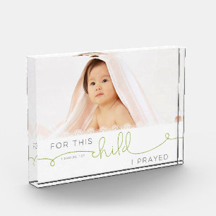 Bloc Photo Pour cet enfant, j'ai prié - 1 Samuel 1:27