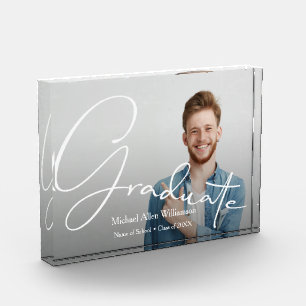 Bloc photo pour diplômés de script moderne