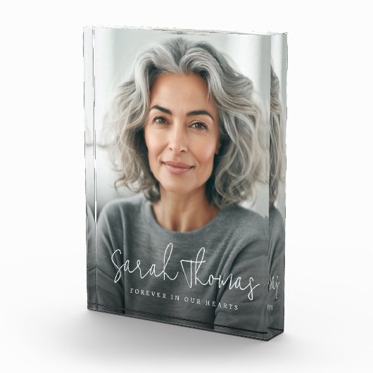 Bloc Photo Pour toujours dans nos coeurs nom mémorial (Droite)