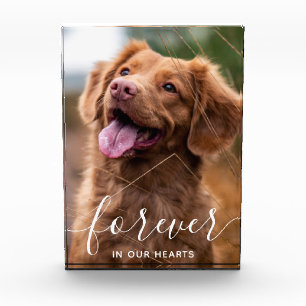 Bloc Photo Pour toujours dans nos coeurs Pet Memorial Dog
