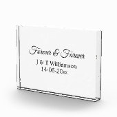 Bloc Photo Pour toujours & toujours ajouter nom de couple dat (Droite)