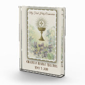 Bloc Photo Première Communion Sainte Jésus Hôte Chalice Keeps (Droite)