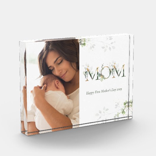 Bloc Photo Première Fête des mères Lettres botaniques Photo (Gauche)