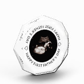 Bloc Photo Première Fête des pères Bébé Sonogramme Coeur (Gauche)